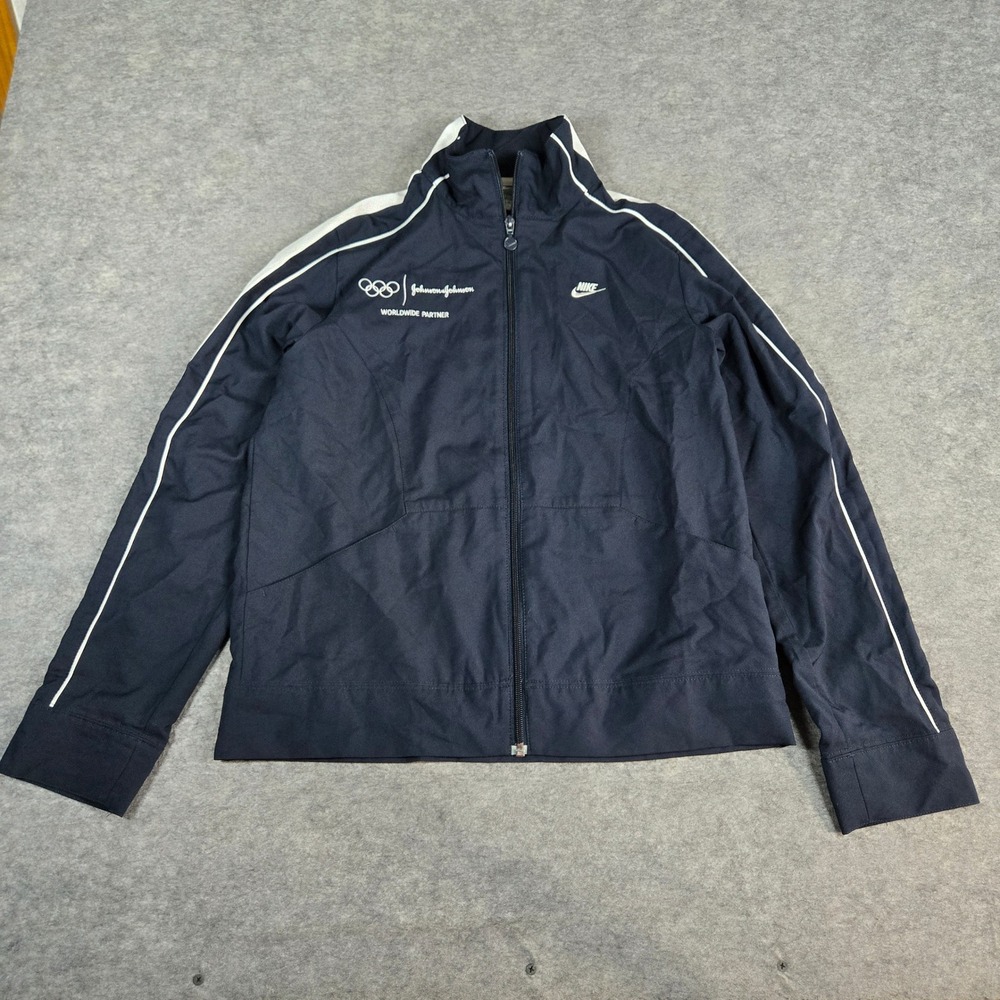 Nike Unisex Navy Olympic Worldwide Partner Y2K Track Jacket M(8-10)
